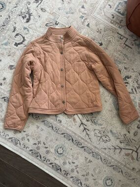 Z Supply Quilted Snap-Front Jacket in Dusty Rose